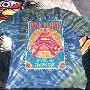 Pink Floyd Green and Blue Graphic Tee